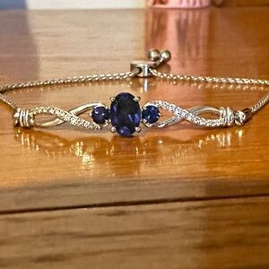 Kay Jewelers Sapphire Bobo Sterling Silver Bracelet